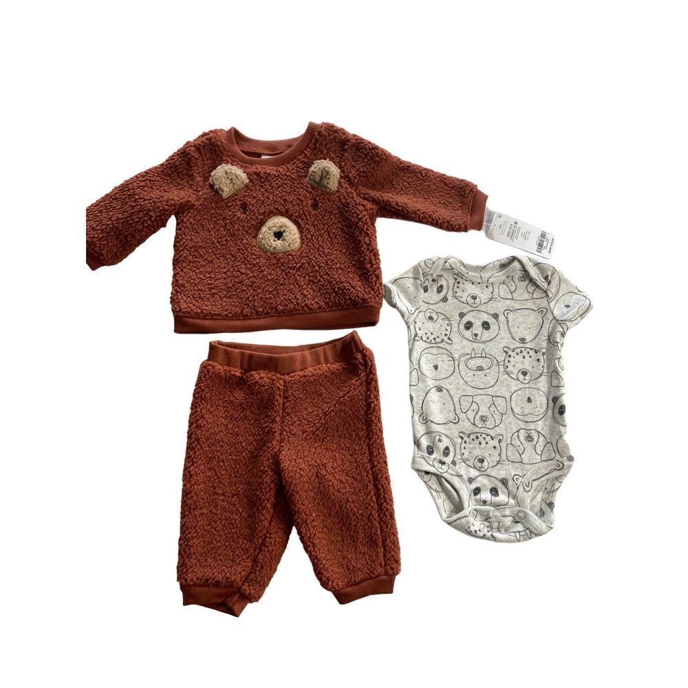 Baby Carter's 3 Months 3-Piece Sherpa Bear
Outfit Set
